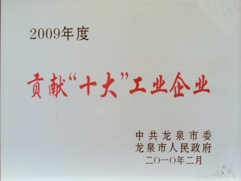 2009貢獻十大工業(yè)企業(yè)